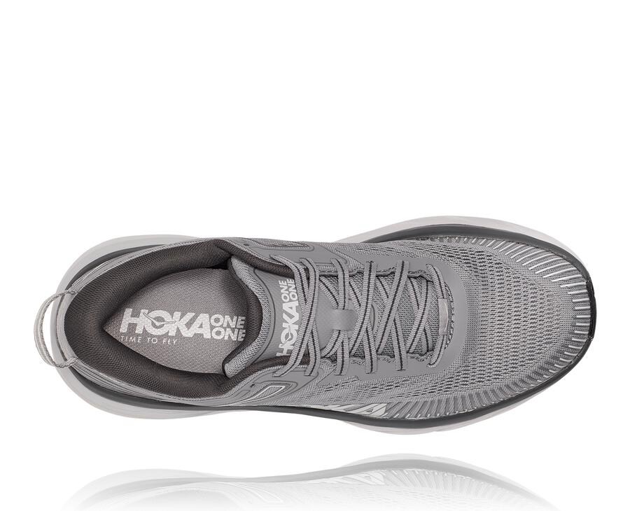 Hoka Australia One One Bondi 7 - Mens Running Shoes Grey - MWZAU-2065